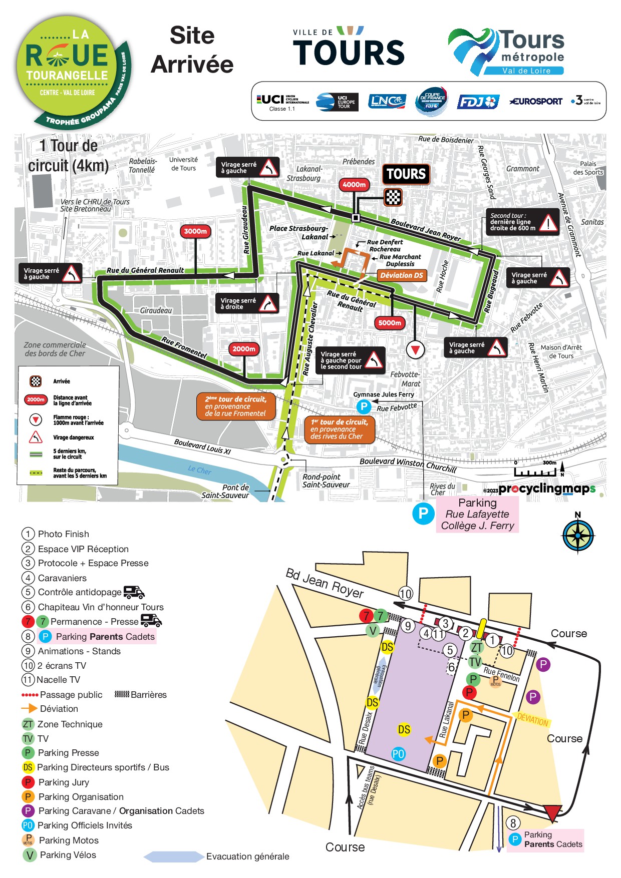 Carte Arrivée Tours
